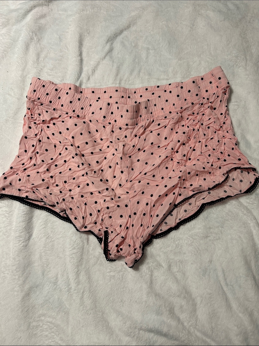 Women's Pink Polka Dot Sleep Shorts